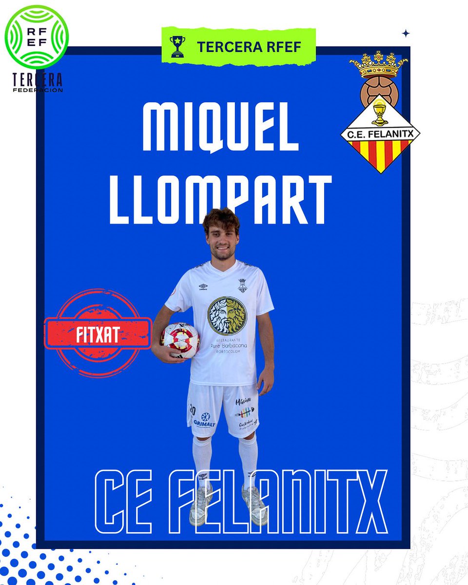 𝗣𝗿𝗼𝗷𝗲𝗰𝘁𝗲 𝟮𝟬𝟮𝟱/𝟮𝟲

🛠️ Sumam un altre efectiu pel projecte de <a href="/Nicolopezvidal/">nico lopez vidal</a> 

👉 𝗠𝗜𝗤𝗨𝗘𝗟 𝗟𝗟𝗢𝗠𝗣𝗔𝗥𝗧 

✅ Extrem desequilibrant. Prové del Manacor. 

🤝 Benvingut Miquel

#vamosfela #orgullfelanitxer