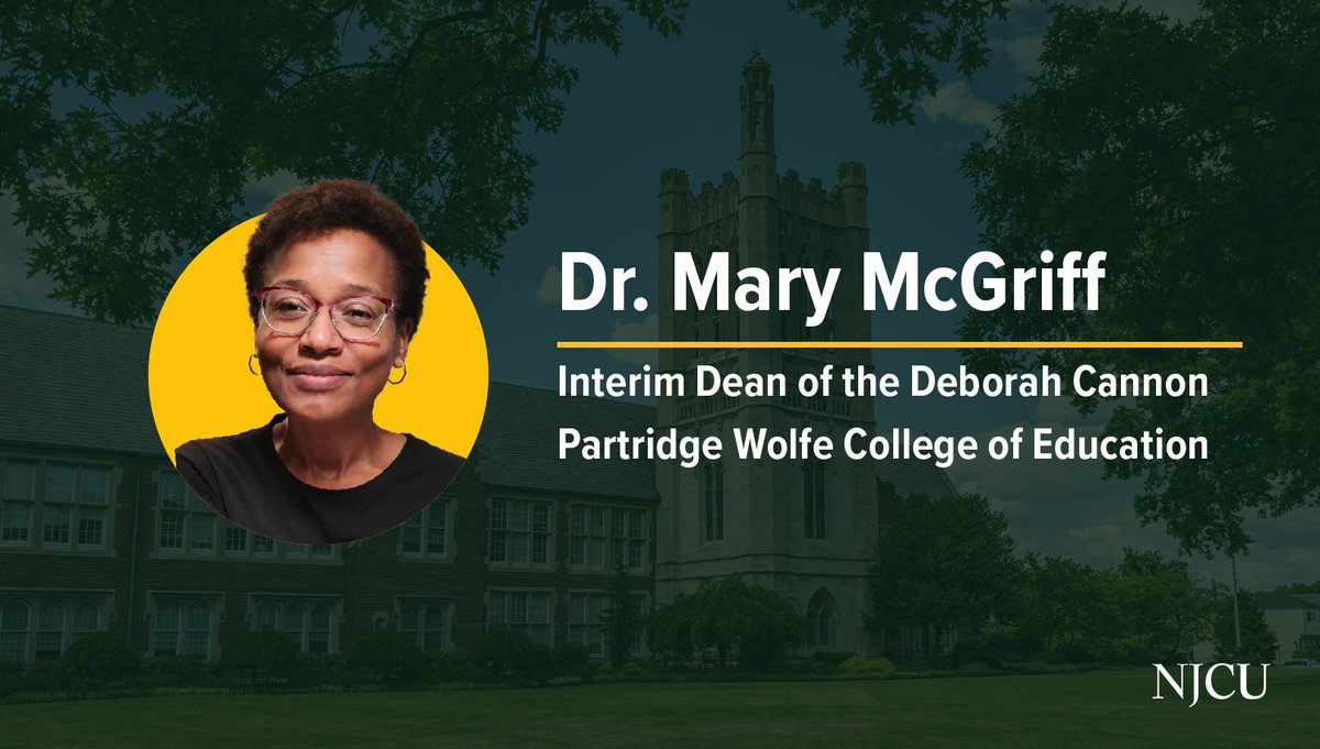 NJCUniversity's tweet image. New Interim Dean Appointed for the Deborah Cannon Partridge Wolfe College of Education
As we prepare for the next academic year and our future with Kean University, NJCU is proud to announce new leadership within the Deborah Cannon Partridge Wolfe College of Education.…