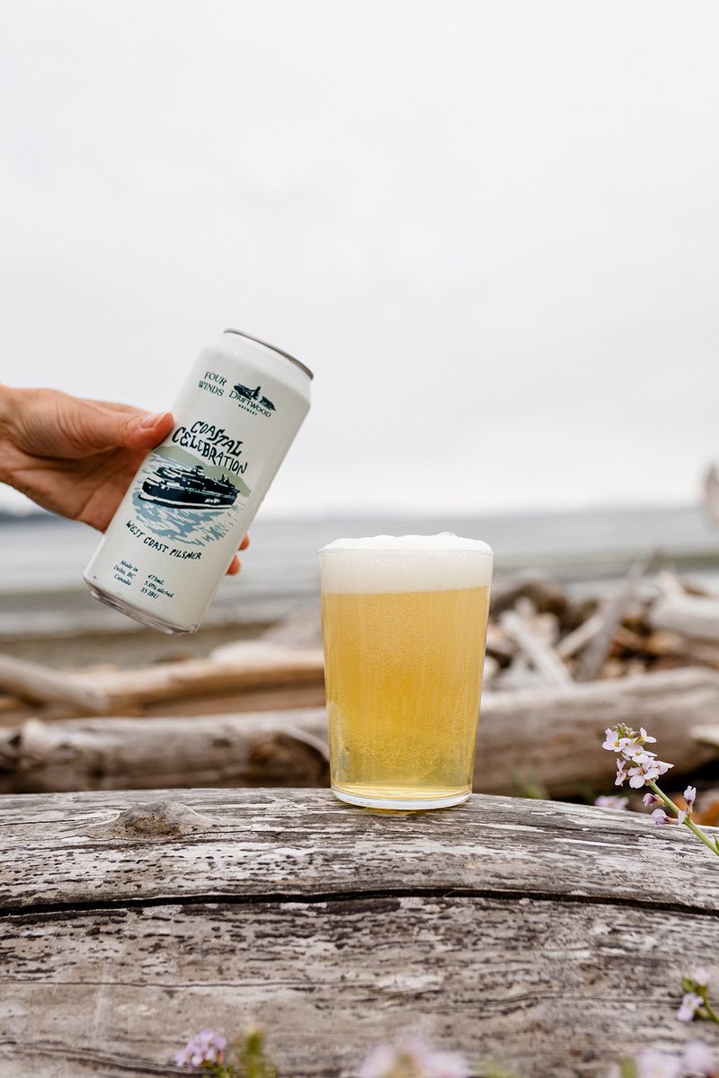 Two coastal breweries, one crisp West Coast Pilsner. Brewed with Field Five malt, bright citrus, pine &amp; stone fruit shine in a clean, balanced lager. A true collab between Driftwood’s boldness &amp; Four Winds’ finesse. Now pouring + hitting shelves across BC.