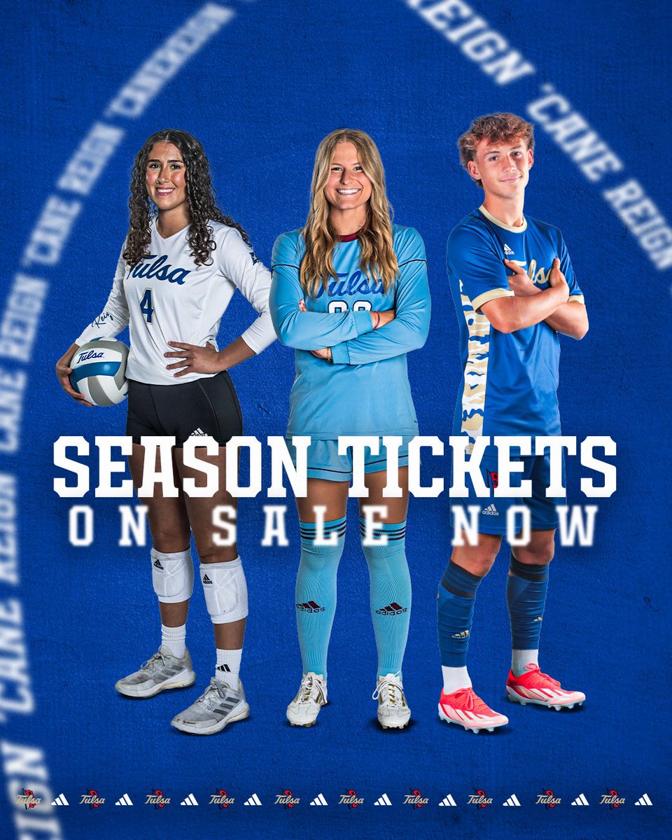 TulsaHurricane's tweet image. Season tickets for soccers and volleyball on sale now! 🌀
Use the link in our bio or head to tulsahurricane.com/tickets to purchase!
#ReignCane
