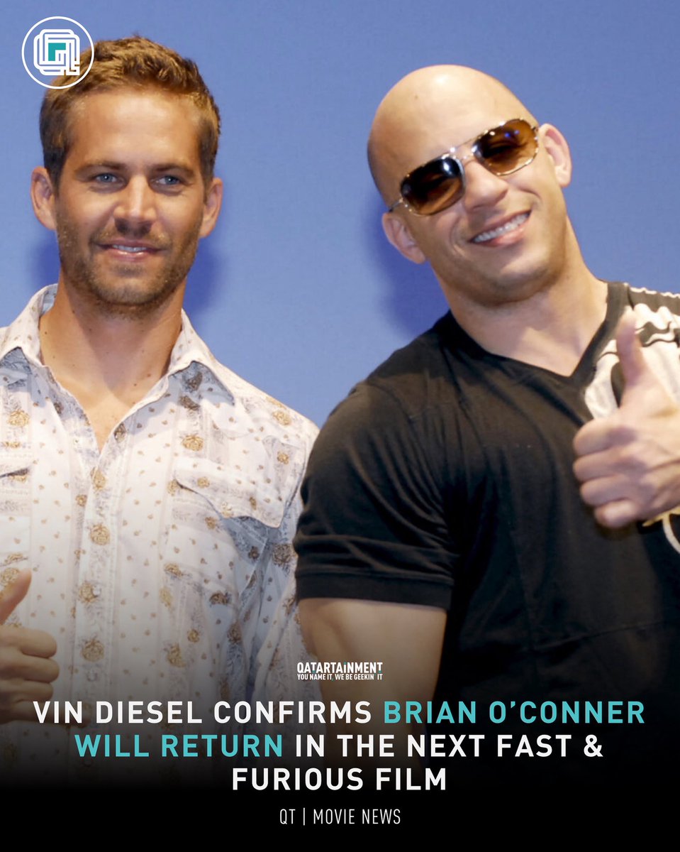 qatartainment's tweet image. 🚗💨 Vin Diesel just confirmed that Paul Walker’s iconic character, Brian O’Conner, will appear in Fast X Part 2! Speaking at FuelFest in Pomona on June 28, Diesel shared a glimpse into what’s coming in the final chapter of the Fast &amp;amp; Furious saga. #FastXPart2 #PaulWalker