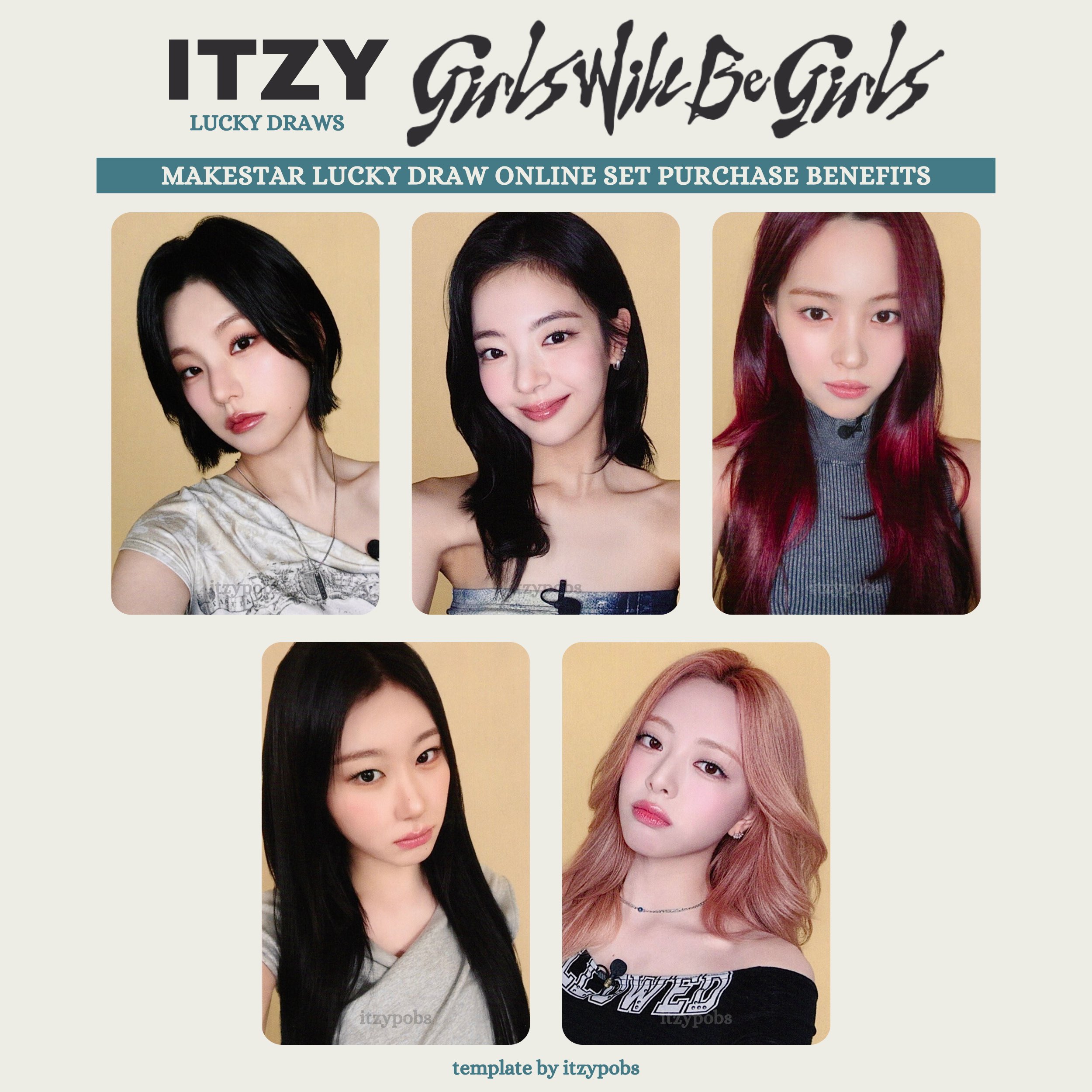 ITZY makestar 顔ドアップver 5枚セット ITZY makestar 顔ドアップver チェリョン - メルカリ