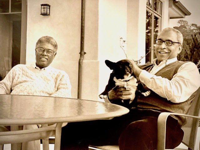 Hebro_Steele's tweet photo. Happy 95th Birthday to Thomas Sowell! 

My favorite picture of him with Shelby Steele and Miss Ella. https://t.co/DeRurpkG5t