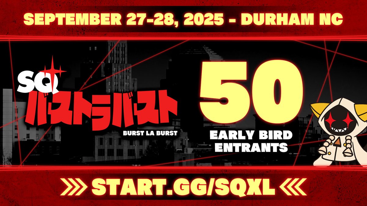 Scrappy Events (@eventsscrappy) on Twitter photo We're proud to announce we're reached 50 entrants in our early bird registration period!
✨ We're announcing more tournaments coming to #SQXL2025 today! Stay tuned for the info later today. We're proud to announce we're reached 50 entrants in our early bird registration period!
✨ We're announcing more tournaments coming to #SQXL2025 today! Stay tuned for the info later today.