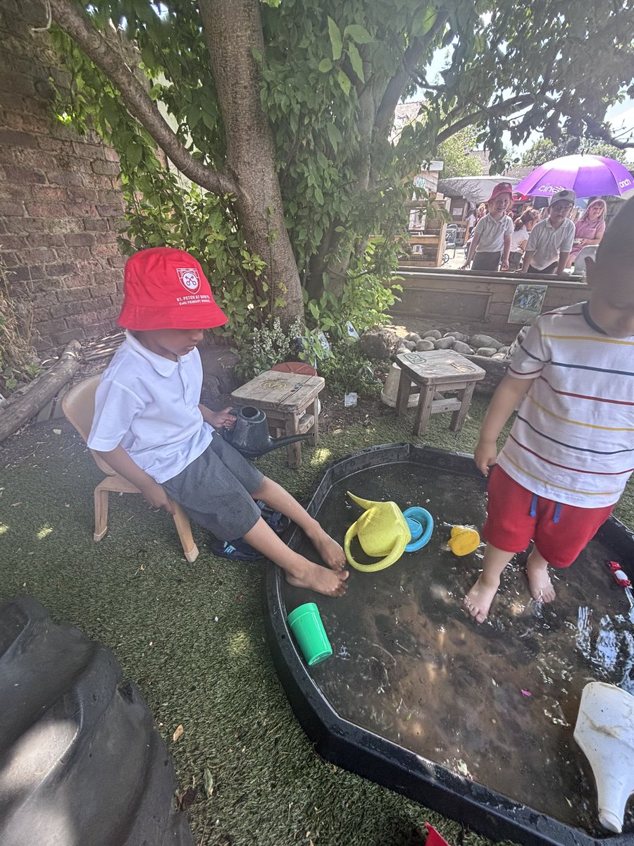 What a day! Little Learners have been keeping cool with lots of water (and a full blown water fight this afternoon sorry for the soggy clothes 😆). We have also enjoyed some ice poles and the air con inside! <a href="/StPeteratGowts/">Saint Peter at Gowts</a> <a href="/mrscookspag/">mrscookspag</a>