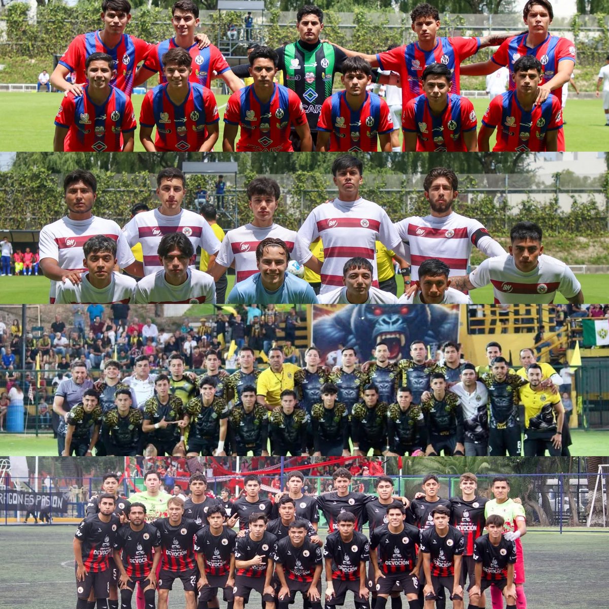 Los nuevos equipos de la Liga Premier MX (Tercera División).

➤ Club Guerreros de Autlán.
➤ Heroes de Zaci FC
➤ Dragones de Oaxaca.
➤ Gorilas de Juanacatlán.

Suerte a los <a href="/GorilaAurinegro/">Gorilas de Juanacatlán</a> y mucho éxito en su nueva aventura.

📷 <a href="/LigaTDP/">Liga TDP</a>