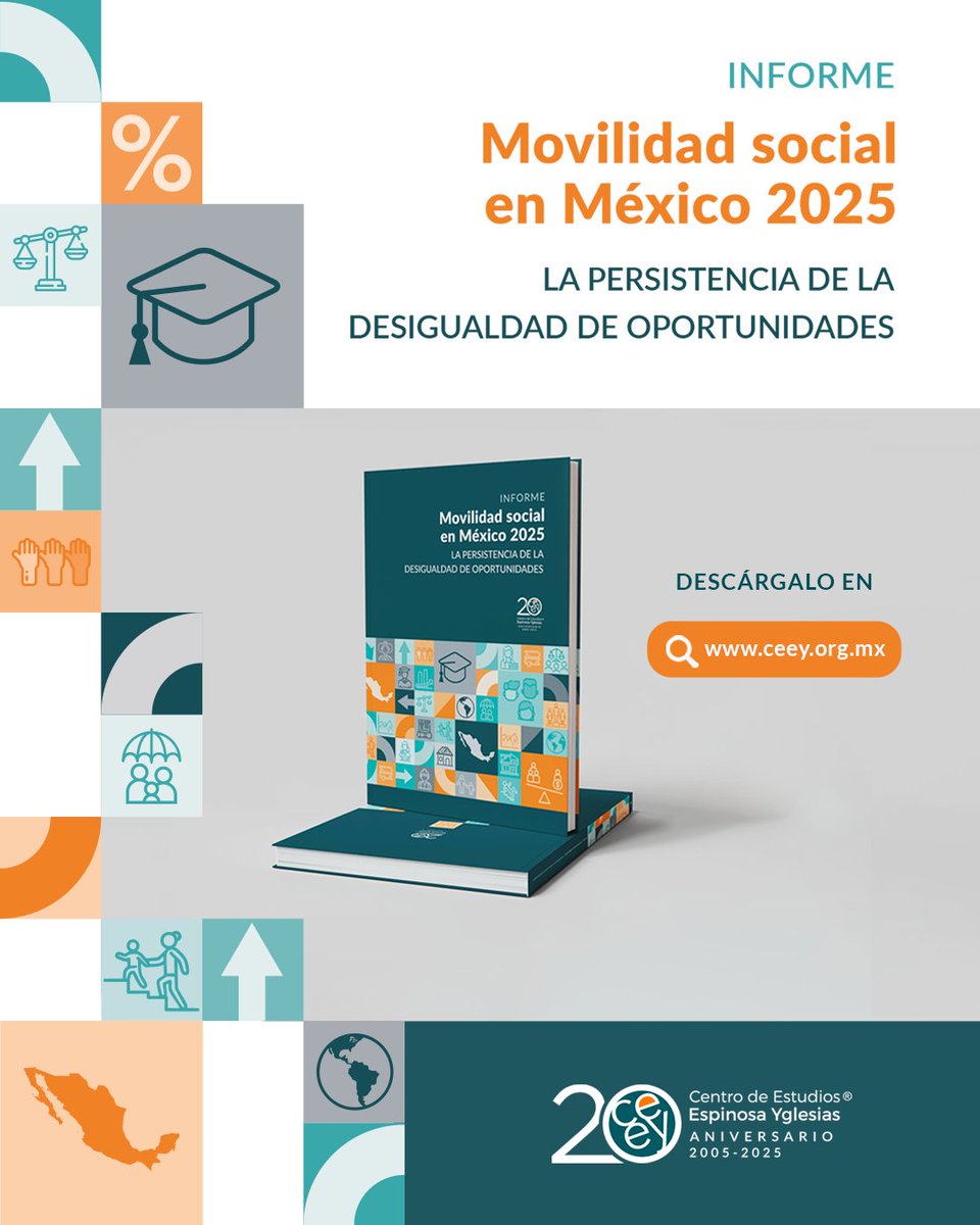 📣LANZAMIENTO🟠Informe de Movilidad Social en México 2025  #MovilidadSocial2025 bit.ly/informe-movili… 

Conoce el estado de la movilidad social en el país, la persistencia intergeneracional de la #pobreza, la #desigualdad económica y el acceso a #oportunidades.