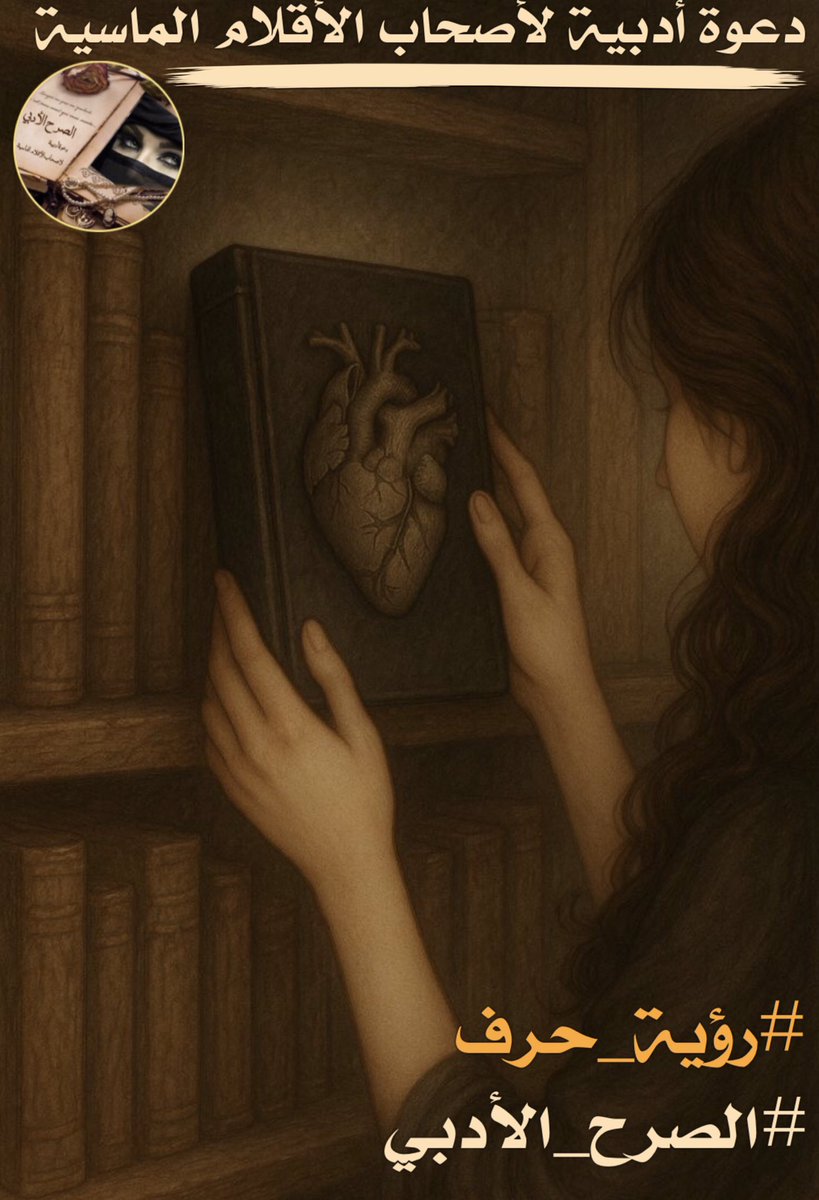 قروب  #الصرح_الأدبي
يدعوا  أصحاب الأقلام الماسية 
للمشاركة في التعبير عن صورة 
.
#رؤية_حرف 
.
فلتبحر أقلامكم في عمق الأبداع

#الصرح_الأدبي