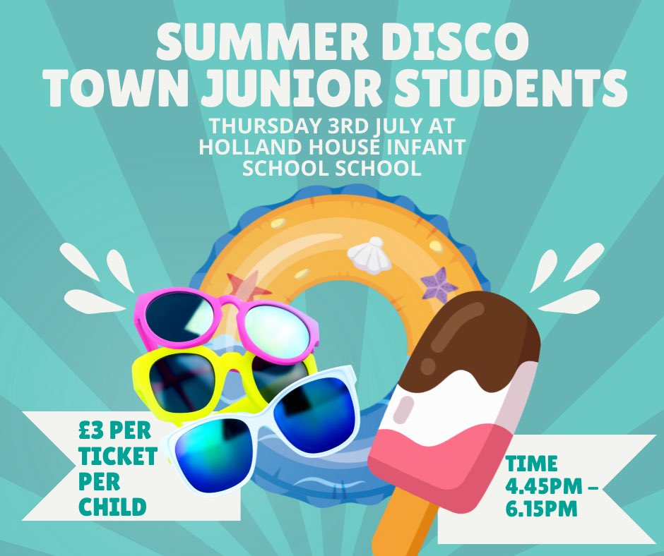 house_pta's tweet photo. @TownJnrSchool students at the ready. It’s the summer disco. Party the evening away from 4:45pm-6:15pm. What a great opportunity to celebrate this year’s achievements. Get your tickets from: https://t.co/Zax33770TJ https://t.co/VgVEmS9x0o