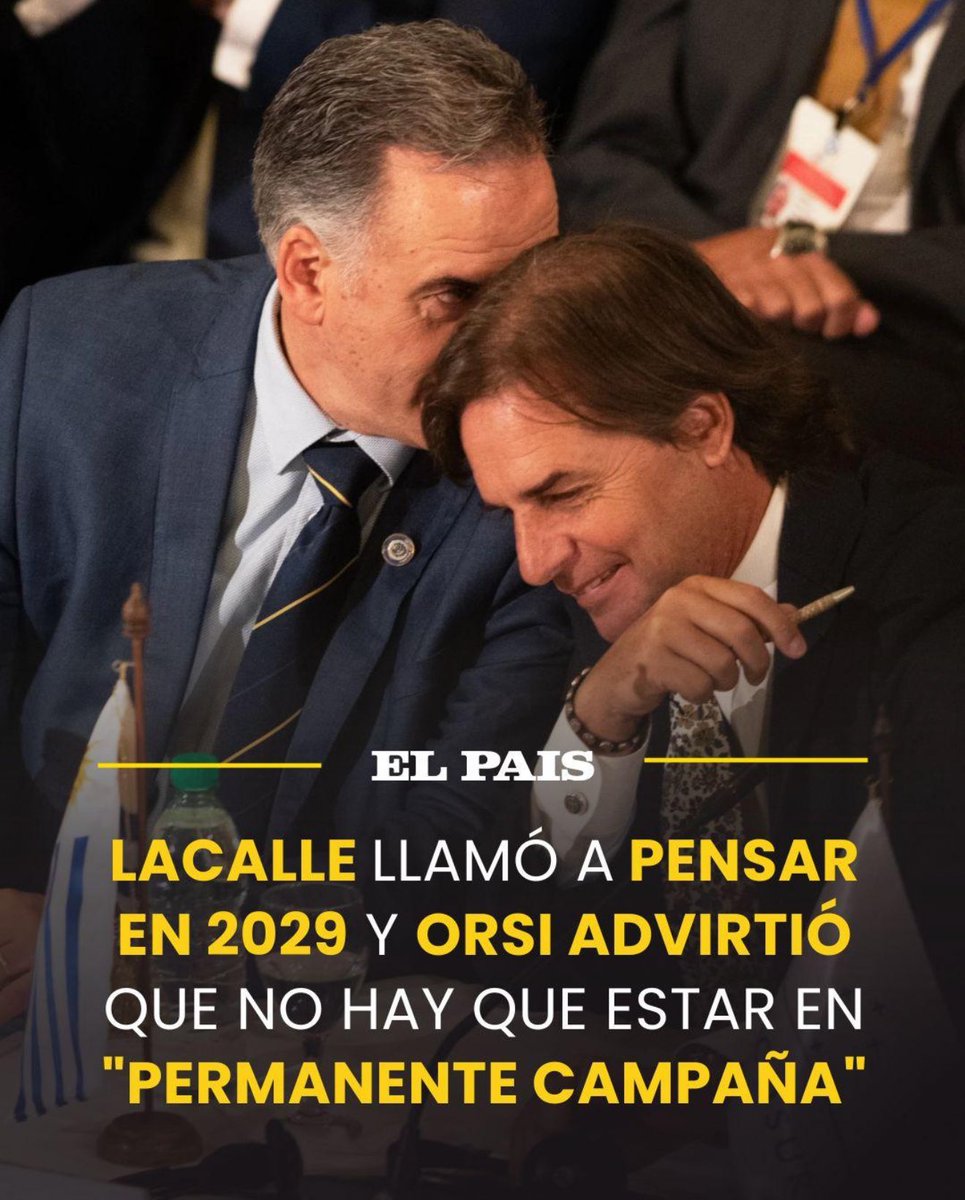Yamandú, pensar en el 2029 no es hacer campaña 5 años. 

Pensar en el 2029 es formar cuadros y propuestas para ofrecerle a la ciudadanía. Es estar preparados para asumir la conducción de un país. 

Imagínate que te toque gobernar y le digas a la gente que esperen leyes sentados!