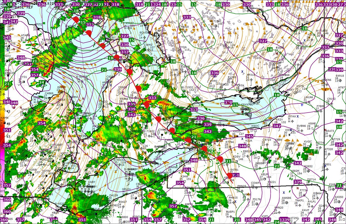 mrwx4caster's tweet photo. my best guess is where that warm from is at 2pm EDT
#onwx #onstrom the air behind that a more moisture and more CAPE for storms to feed upon. https://t.co/kPijcy0JGu