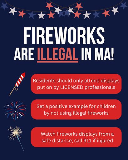 Littleton Police Reminds Residents that Fireworks are Illegal Statewide: As the Fourth of July holiday approaches quickly, we would like to remind residents that the recreational use of fireworks is illegal in Massachusetts.   According to the… littletonps.com/2025/06/30/lit…