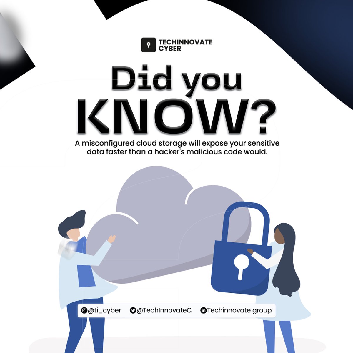 TechInnovateC's tweet image. Cloud storage security starts with configuration
Most times it's often overlooked or treated with laxity. A single misstep in configuration can expose your data to the world
In this case, an attacker's involvement isn't needed. Don't let a single oversight put your data at risk