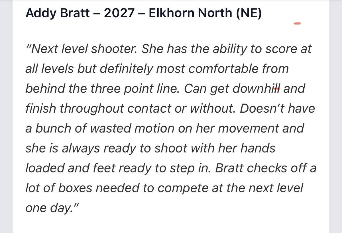 Thanks for the write-up <a href="/PGHBrooks/">Jeremy Brooks</a> <a href="/PGHNebraska/">Prep Girls Hoops Nebraska</a>!