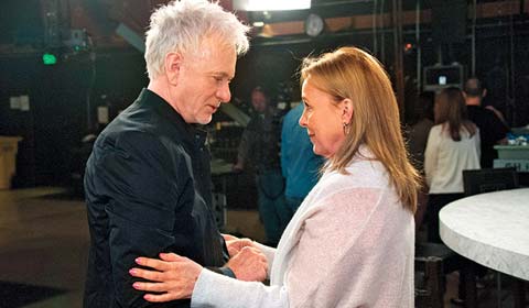 And a decade ago, we were getting our first look at the final goodbye between Tony Geary (Luke) and Genie Francis (Laura). This photo was captured by photographers on Geary's final day on set. #GH