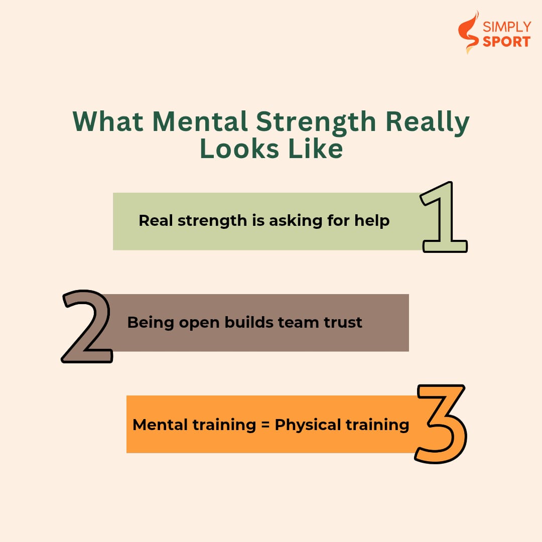 _SimplySport's tweet image. As #MensMentalHealthMonth ends, let’s normalize rest, therapy & emotional check-ins.
💪 Strong men feel
💬 Strong teams talk
🧠 Real strength is asking for help.
#MentalFitnessMatters #StrongNotSilent #BreakTheStigma #AthleteWellbeing