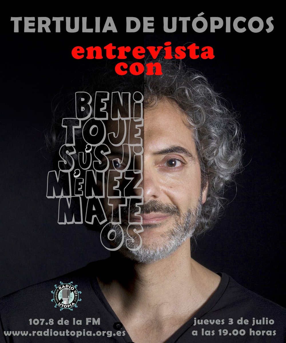 Tertulia de Utópicos es el programa en el que los alumnos del curso de radio pueden hacer sus practicas en riguroso directo Los Jueves a las 19:00 radioutopia.org.es/p/tertulia-uto…

#Radio #Sanse #Madrid #Alcobendas #Algete #Pedrezuela #ElMolar #TresCantos #Valdetorres #FuenteelSaz