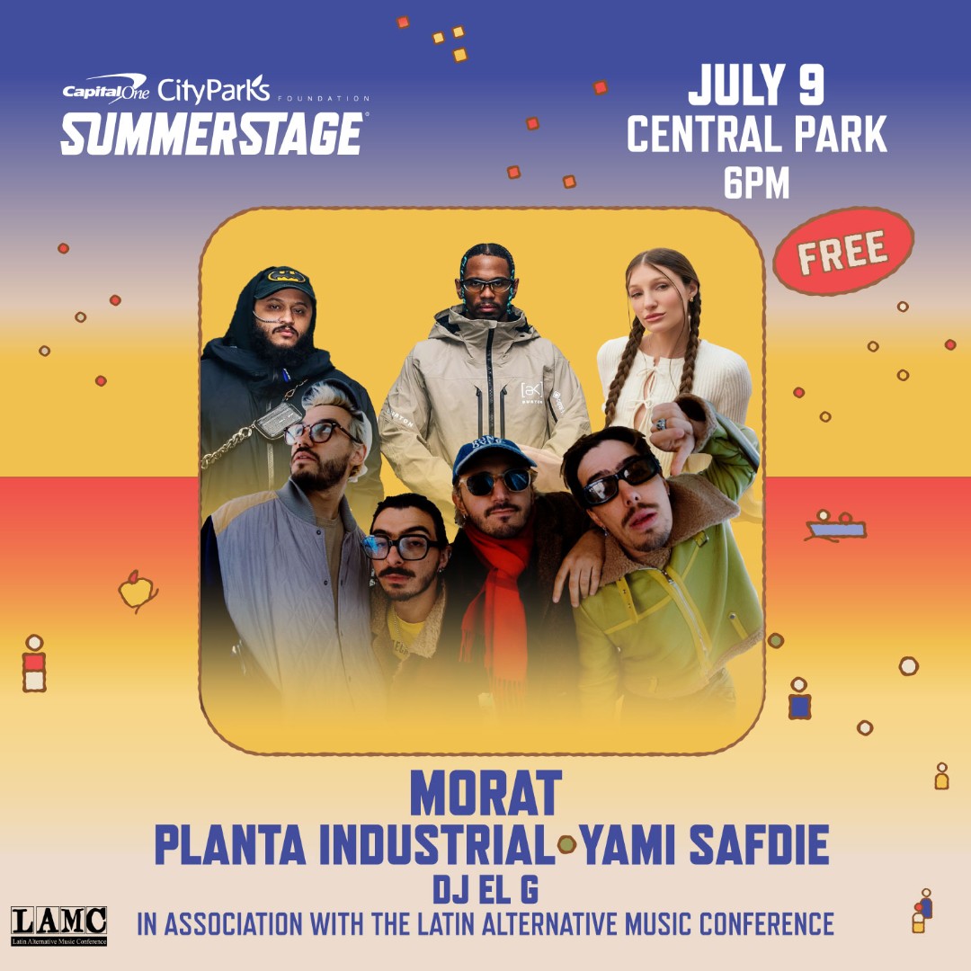 Next week at @capitalone @cpfnyc #SummerStage! @thelamc is back in Central Park with an all-star lineup featuring <a href="/MoratBanda/">Morat</a>, Planta Industrial, @yamisafdie, and DJ <a href="/grantcdull/">Grant C. Dull</a> on Wednesday, July 9. Doors for this FREE show open at 6PM! 

cityparksfoundation.org/events/morat-p…