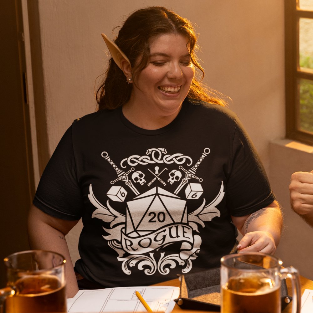 Sneak attack your way into style with these rogue-inspired designs! Perfect for those who know the best solution usually involves stealth and stabbing. No actual sleight of hand required.

artofarklin.etsy.com
#ArtOfArklin #DnD #TTRPG