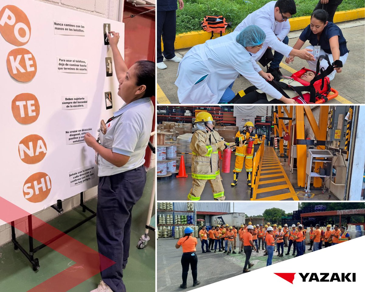 This June #YazakiEHS celebrated Environment, Health &amp; Safety Month across our YNCA operations! From emergency drills &amp; reforestation efforts to interactive Safety Dojo sessions &amp; Kaizen improvements—our teams are all in for a safer, healthier &amp; greener workplace 🌱💪 #SafetyFirst