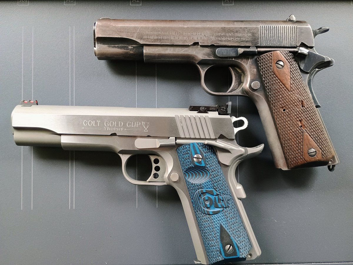 ApexTactics's tweet photo. 1911 vs... 1911
Manufactured 107 years apart
Still a contender

Respect to a design that's outlived empires.

#guns #firearms #The1911 #ApexTactics #ClassicVsModern #History https://t.co/esqKEXoYJB