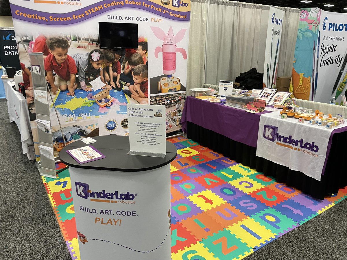 KinderLabRobot's tweet image. The #ISTELive25 Conference is underway! Come on by booth #1134 to meet with Mitch. He is excited to share how the #KIBOrobot can help your young students (PreK-5th grade) learn coding, STEAM and robotics in a creative, playful, and screen-free way!