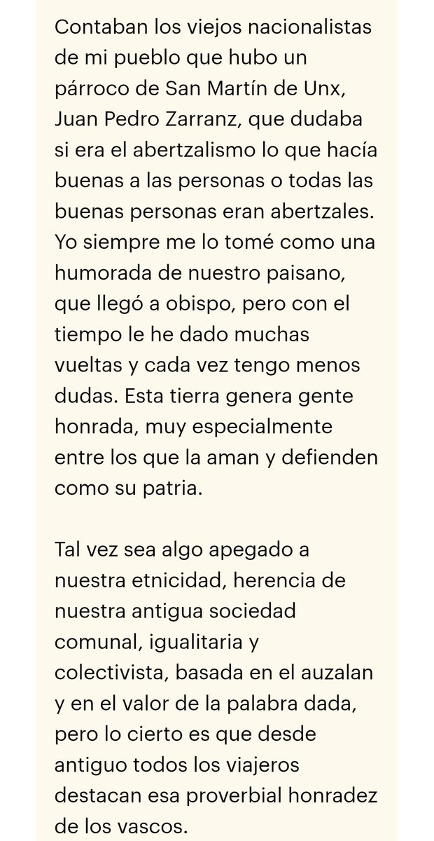 AbertzandalHour's tweet image. La honradez de pegarte un tiro.
Cambia vasco por español y te sale VOX, por catalán y te sale Alianza Catalana, por francés y te sale Le Pen, por estadounidense y tienes a Trump.
Etnicismo y racismo sin complejos patrocinado por @naiz_info
naiz.eus/es/iritzia/art…