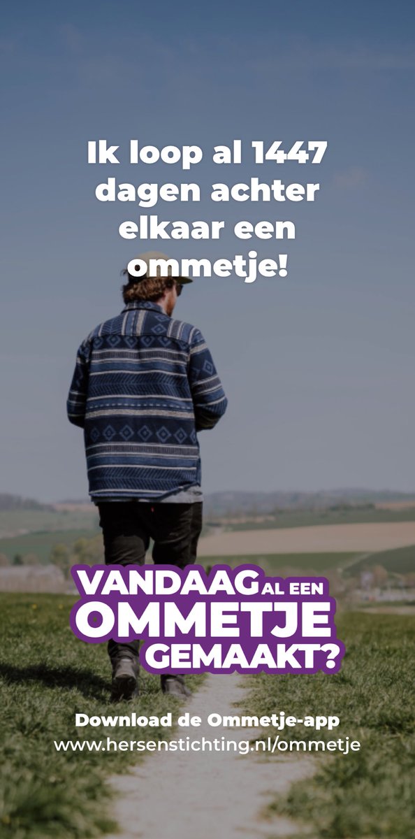 Ik loop al 1447 dagen achter elkaar een ommetje!