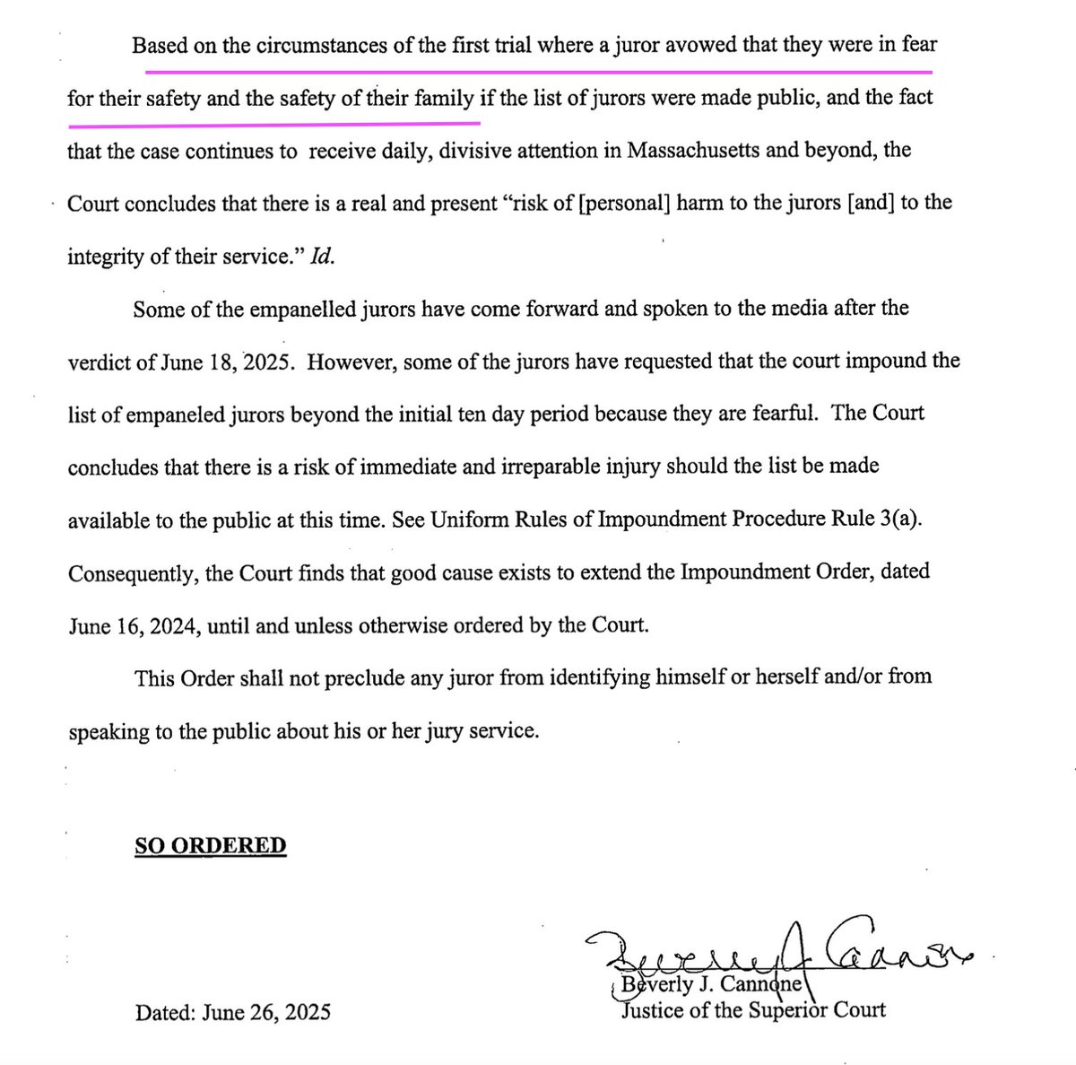 Aidan Kearney (@doctorturtleboy) on Twitter photo At the end of last week Auntie Bev signed a motion to impound the names of jurors. She blamed me, and claims that I identified the last jury foreman, Ryan Piotrowski, when in fact that was <a href="/GrantSmithEllis/">Grant Smith Ellis</a>. She made no mention of the fact that <a href="/eupaulaprado/">Paula Prado</a> and the foreman have At the end of last week Auntie Bev signed a motion to impound the names of jurors. She blamed me, and claims that I identified the last jury foreman, Ryan Piotrowski, when in fact that was <a href="/GrantSmithEllis/">Grant Smith Ellis</a>. She made no mention of the fact that <a href="/eupaulaprado/">Paula Prado</a> and the foreman have