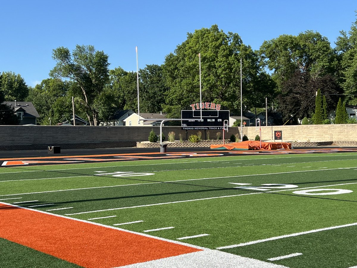 PrepRunningNerd's tweet image. Continuing my summer tour of high school tracks, I stopped by Jug Brown Stadium in Falls City on Friday. Completed in 1942 through the Works Project Administration (the 1939-1943 successor to the Depression-era Works Progress Administration), the grandstand and perimeter wall are…