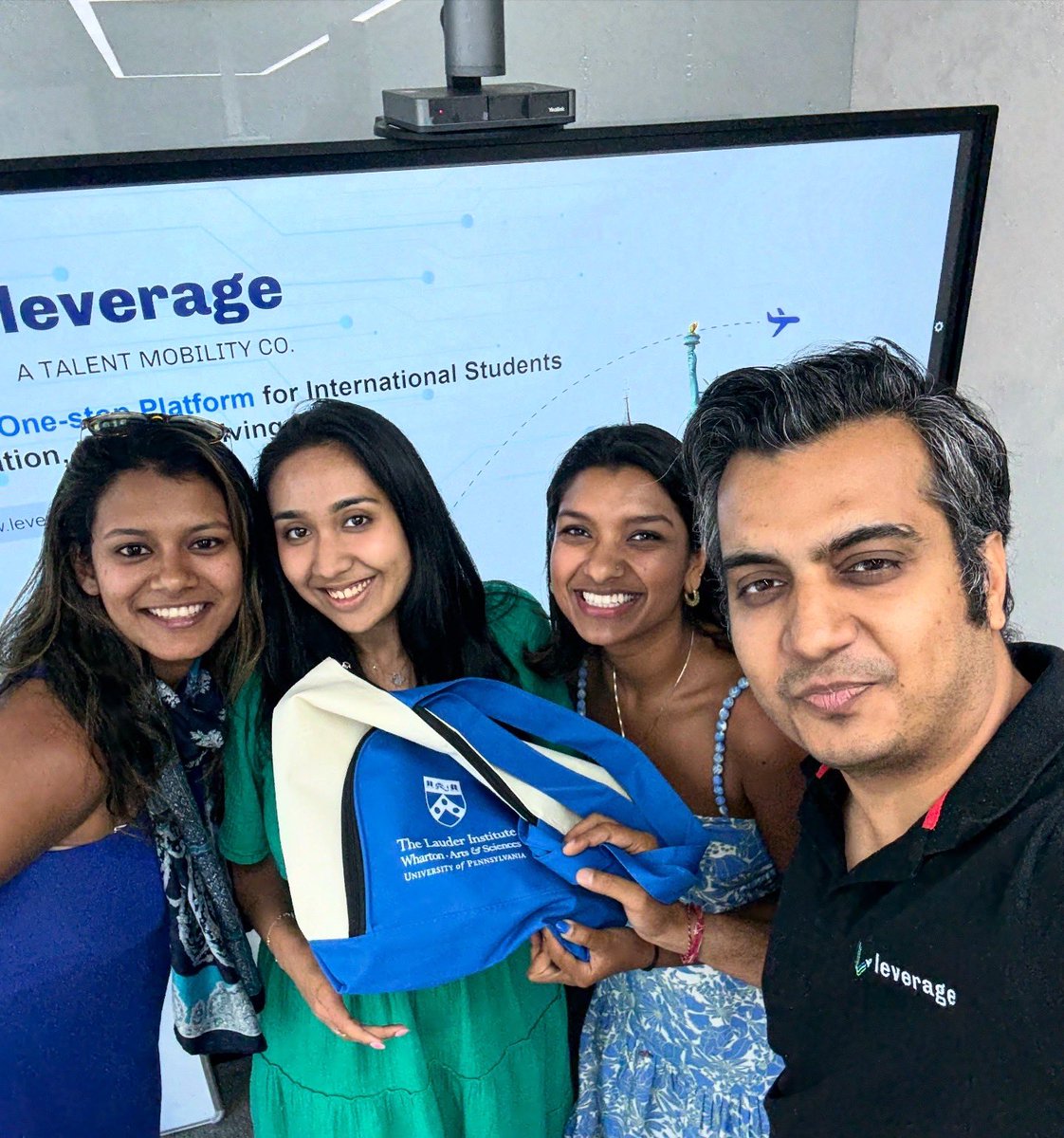 Leverage was the summer pit-stop for Wharton-Lauder’s Indian cohort this year, pretty cool to spend couple hours with these incredibly intelligent ladies - Saranya, Shatakshi, Saumya - who I’m damn sure will rule different parts of the planet in times to come 👊🏽

PS: I never made