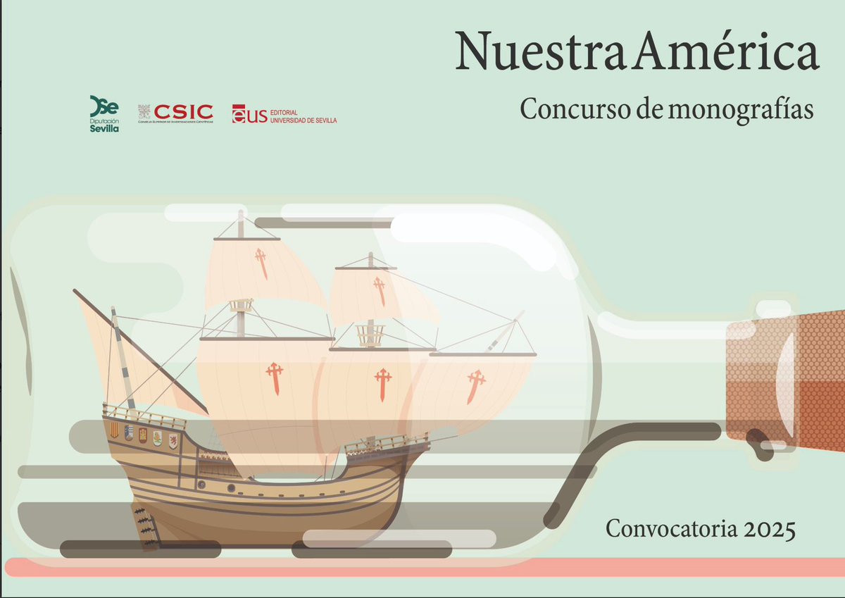 📢¡Convocatoria abierta!
PremioNuestraAmérica2025
📚 Monografías sobre historia, arte o literatura con vínculo hispanoamericano.
🏆 4.500 €  1er premio | 2.000 € accésit
📅 Postula hasta el 12/09/2025
📎info: archivoypublicaciones.dipusevilla.es/publicaciones/…
#PremioNuestraAmérica #ConvocatoriaAbierta