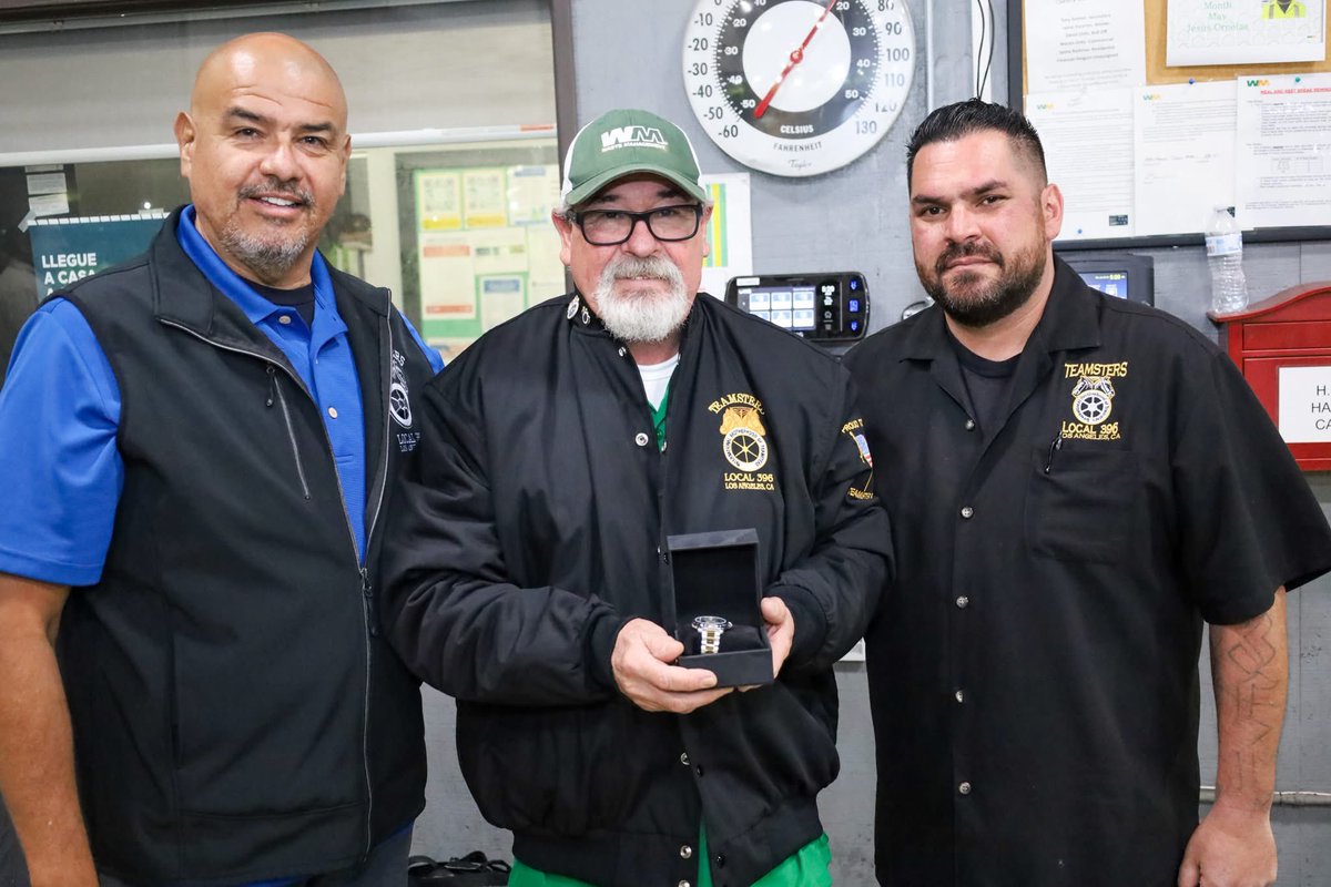 📣 Congratulations to Brother Alejandro Gajon!🎉

After 20 years of dedicated service at Waste Management Chino, Brother Alejandro Gajon is officially retiring! 💪🚛

Enjoy your well-earned retirement — you’ve earned it! 👏🖤💛

#Teamsters396 #UnionStrong #TeamsterPride
