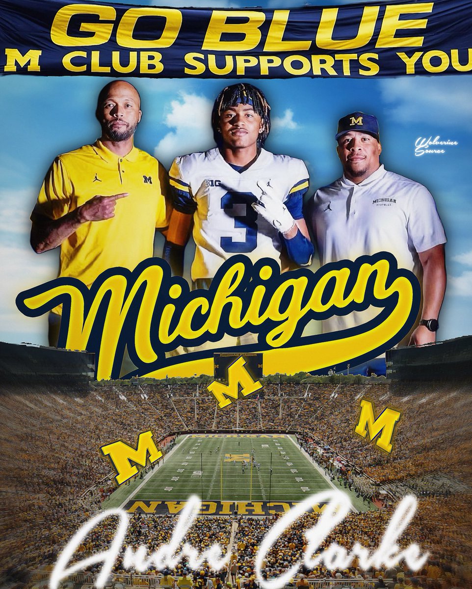 WolverineSource's tweet image. ICYMI: : Four-Star Safety Andre Clarke has Committed to Michigan!

The 6’1 175 DB from Richmond, VA chose the Wolverines over Kentucky, SMU, and Florida State.

Welcome home 〽️ @AndreClarkeJr3 

#GoBlue