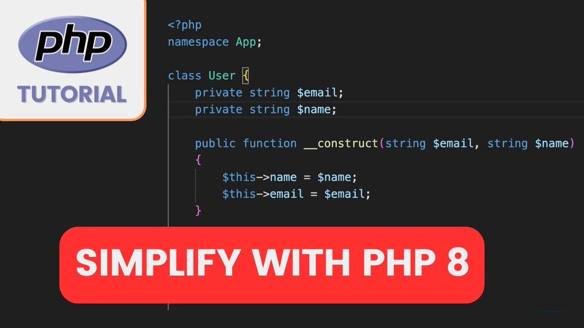 Peter Fisher | Web Development courses (@pfwd) on Twitter photo My latest <a href="/howToCodeWell/">HowToCodeWell - Learn Web Development</a> PHP tutorial - Constructor property promotion
youtu.be/HPmWxZv-jmE My latest <a href="/howToCodeWell/">HowToCodeWell - Learn Web Development</a> PHP tutorial - Constructor property promotion
youtu.be/HPmWxZv-jmE