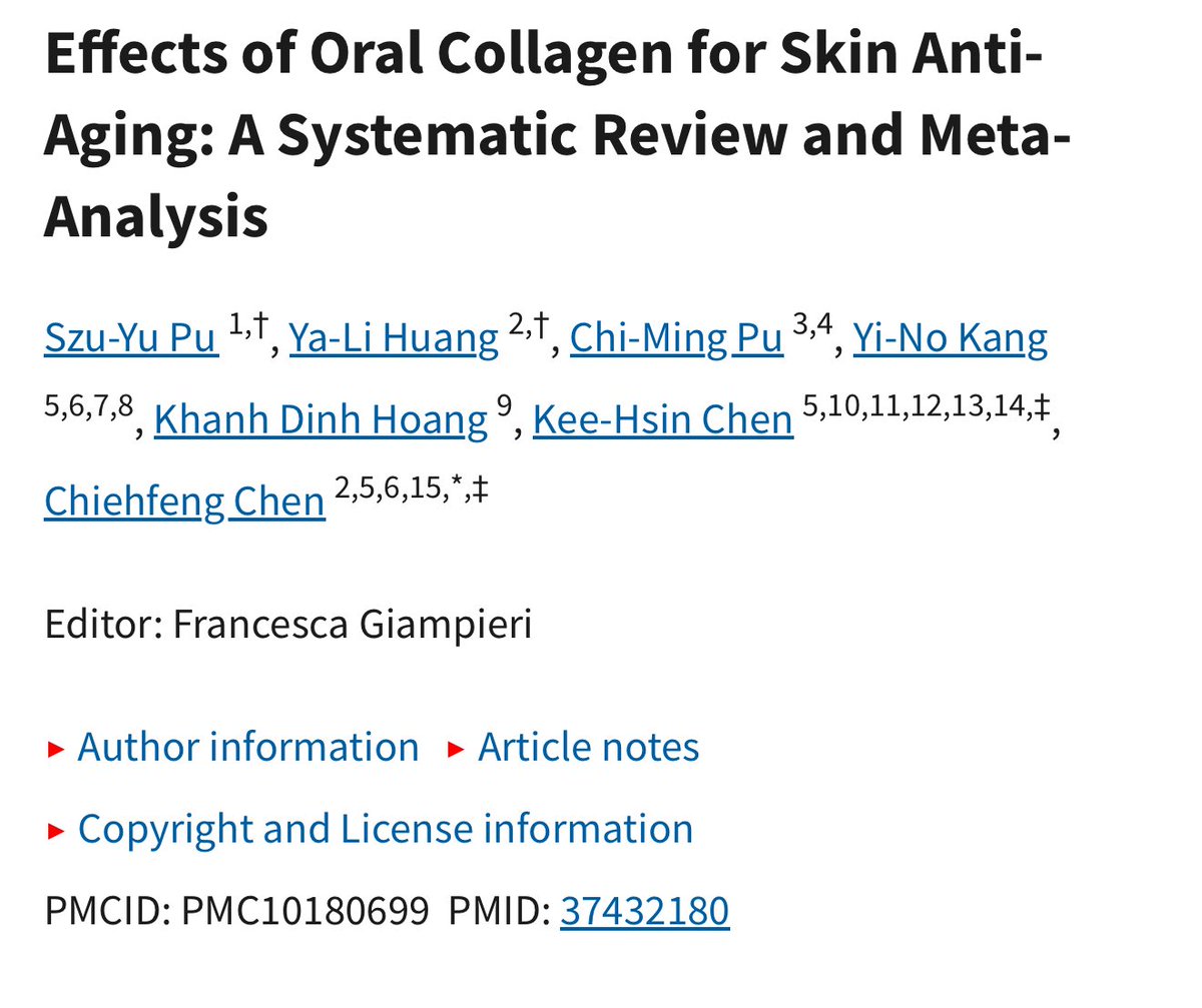For years the “evidence based” people clowned collagen intake

“You’re just eating expensive amino acids”

People reported anecdotal effects on skin and joints. They asked these people to deny what their own eyes told them. Now the science has caught up to the bros

Grandma was