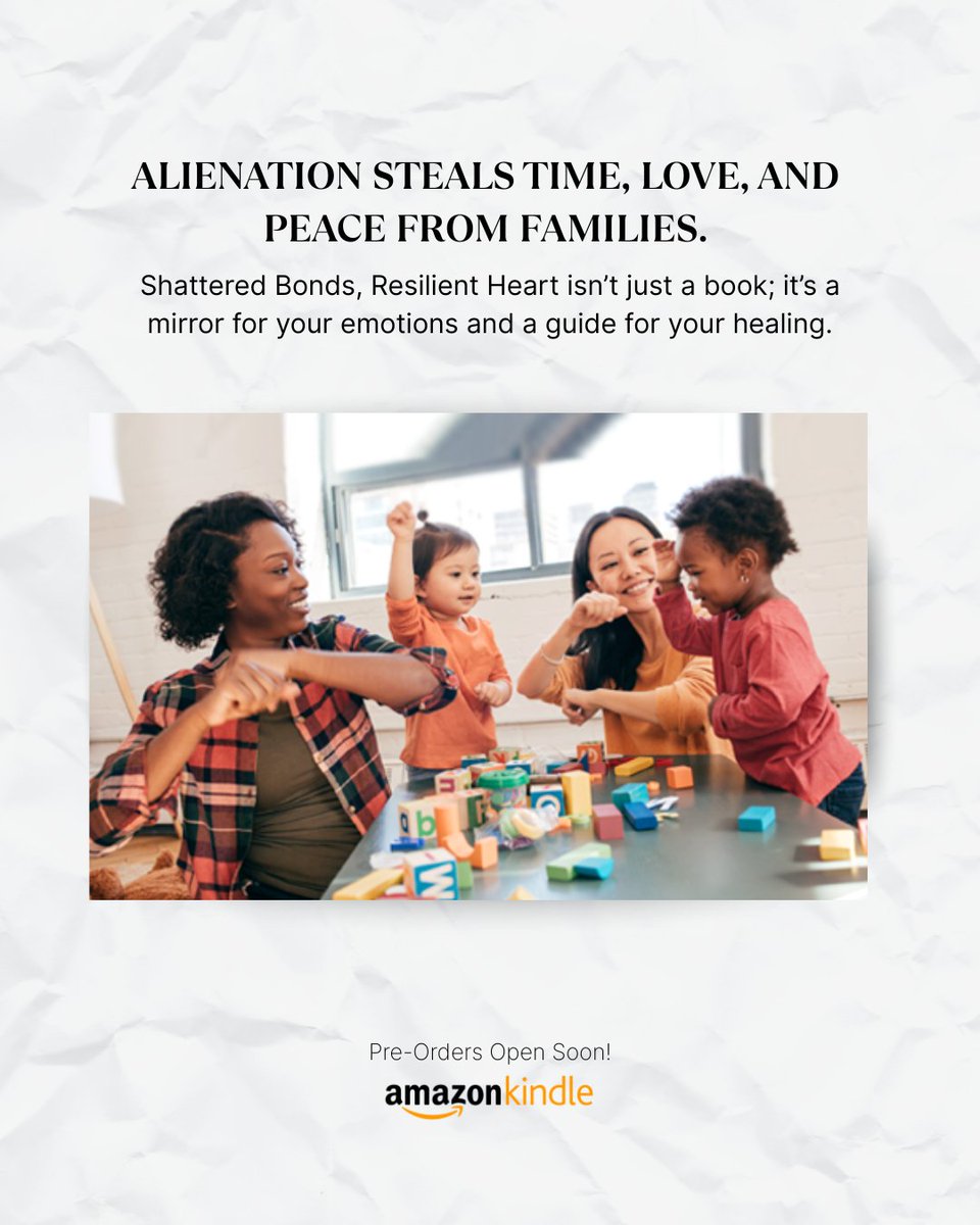 MarisaConwayAut's tweet photo. Alienation steals time, love &amp; peace. Shattered Bonds, Resilient Heart by Marisa Conway is more than a book—it's healing in pages.

A new chapter begins soon… yours. 

#ParentalEstrangement #BooksThatHealHearts #DivorceRecovery #SelfHelpBooks2025 https://t.co/iHuKE2pwAT