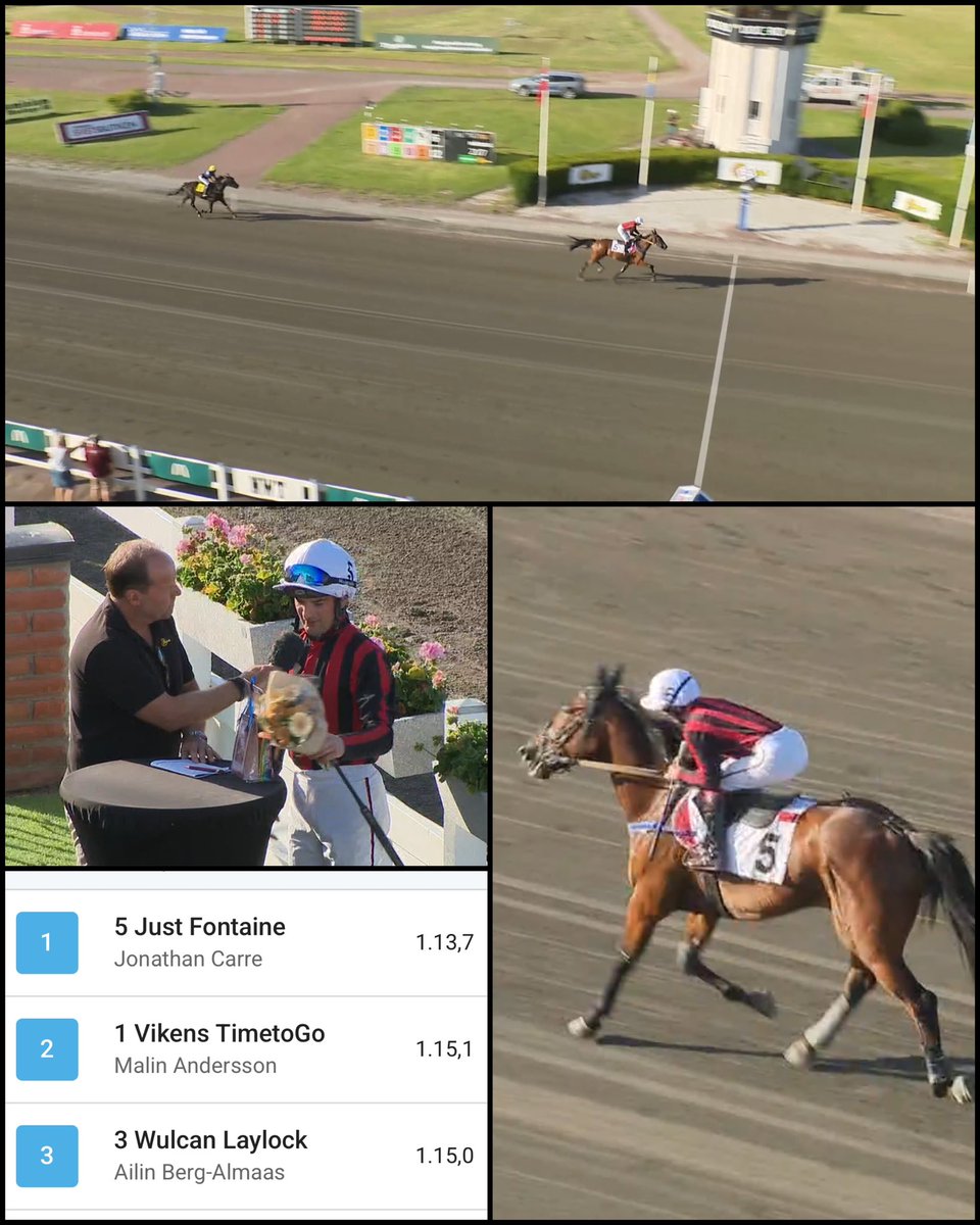 Jonathan Carré🏇🏻🇫🇷🇸🇪 (@joncarremonte) on Twitter photo Just Fontaine!😍🥇 En mycket fin debut under sadel då vi tillsammans vann montéloppet överlägset i Färjestad ikväll. Grattis till ägare RYKA Invest AB, m fl, skötare Jessica och tränare <a href="/goopbjorn/">Björn Goop</a> och ett stort tack för att jag fick rida er häst!🙏🏻💥 Förstapriset 35.000 kronor. Just Fontaine!😍🥇 En mycket fin debut under sadel då vi tillsammans vann montéloppet överlägset i Färjestad ikväll. Grattis till ägare RYKA Invest AB, m fl, skötare Jessica och tränare <a href="/goopbjorn/">Björn Goop</a> och ett stort tack för att jag fick rida er häst!🙏🏻💥 Förstapriset 35.000 kronor.