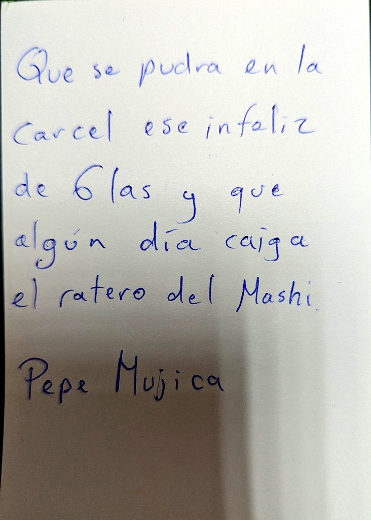 📣 Atención 📣

Se encontró carta inédita de Pepe Mújica y sus últimos deseos respecto al destino de Jorge Glas.
