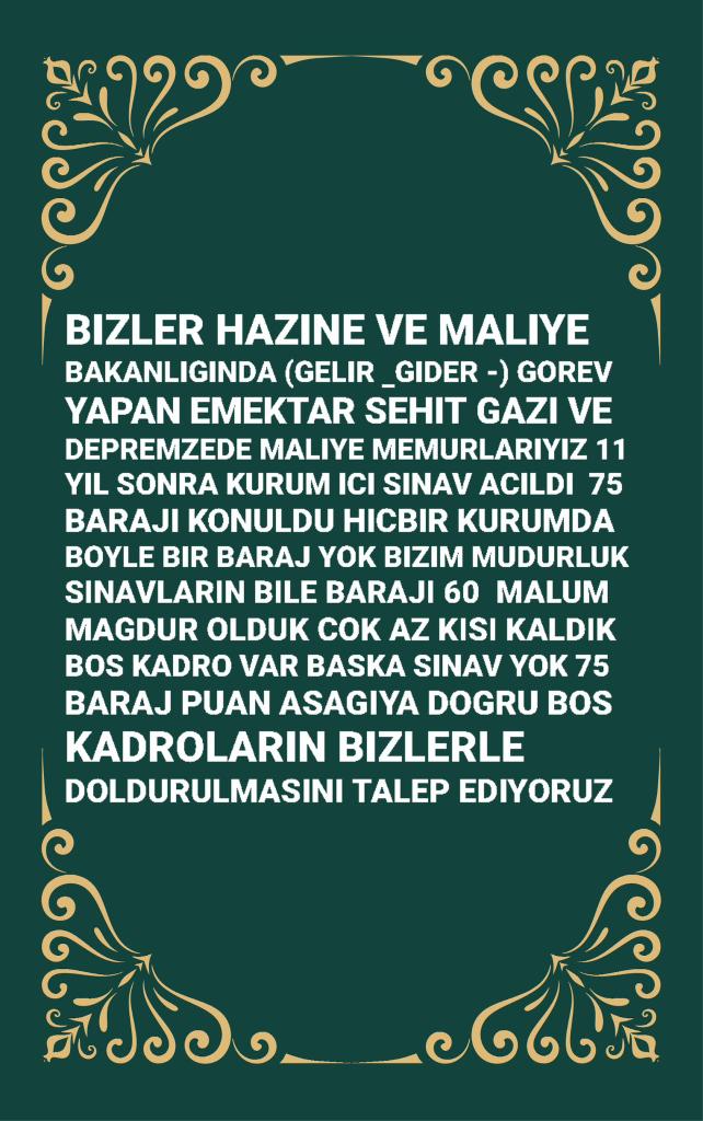NHALZKAN3's tweet photo. #GörevTavanMaaşTaban #maliyememuruzmanlik @abdullahozdemir @ahmetkilic16 @Akparti @can_tuna34 @beratalbayrakfn @EmineErdogan @habercilerbir @memetsimsek @MemurSenKonf @Kamu_Sen https://t.co/P2LqNDcjx3