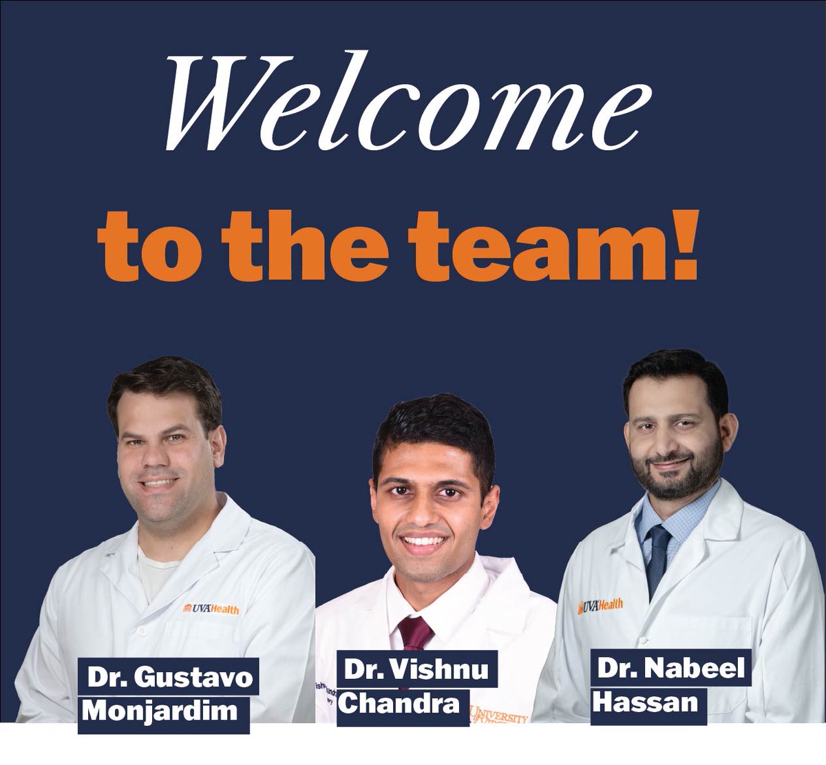 We are thrilled to welcome three outstanding new faculty members to our team!
Dr. Vishnu Chandra, Assistant Professor in Interventional Radiology
Dr. Nabeel Hassan, Assistant Professor in NICV/Thoracic Imaging
Dr. Gustavo Monjardim, Assistant Professor in Musculoskeletal Imaging