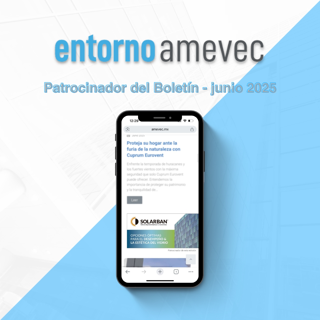 AMEVEC (@amevec) on Twitter photo Patrocinador del boletín Entorno AMEVEC / Edición junio 2025
<a href="/VitroVidrioArq/">Vitro Vidrio Arquitectónico</a>
Más información: vitroglazings.com/es/solarban/ Patrocinador del boletín Entorno AMEVEC / Edición junio 2025
<a href="/VitroVidrioArq/">Vitro Vidrio Arquitectónico</a>
Más información: vitroglazings.com/es/solarban/