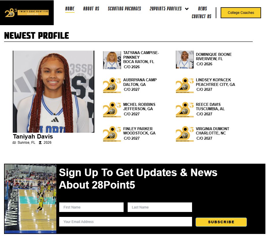 28point5Scout's tweet photo. ⭐️ 28.5 Scouting 

'26 Taniyah Davis earned an offer from Georgia State this spring. 

The CG is wired to score. She plays for Central Florida Elite on the @3SSBGCircuit. 

📌 @c_taniyah_ball

College Coaches get the REPORT ⤵️
https://t.co/LJAmcwqXWZ https://t.co/4quahcr5gR