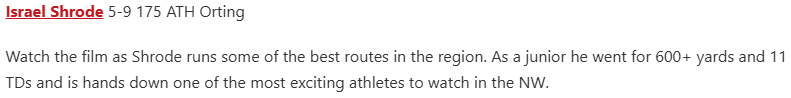 Thank you <a href="/PrepRedzoneWA/">Prep Redzone Washington</a> for recognizing me as one of the noteworthy prospects of '26!