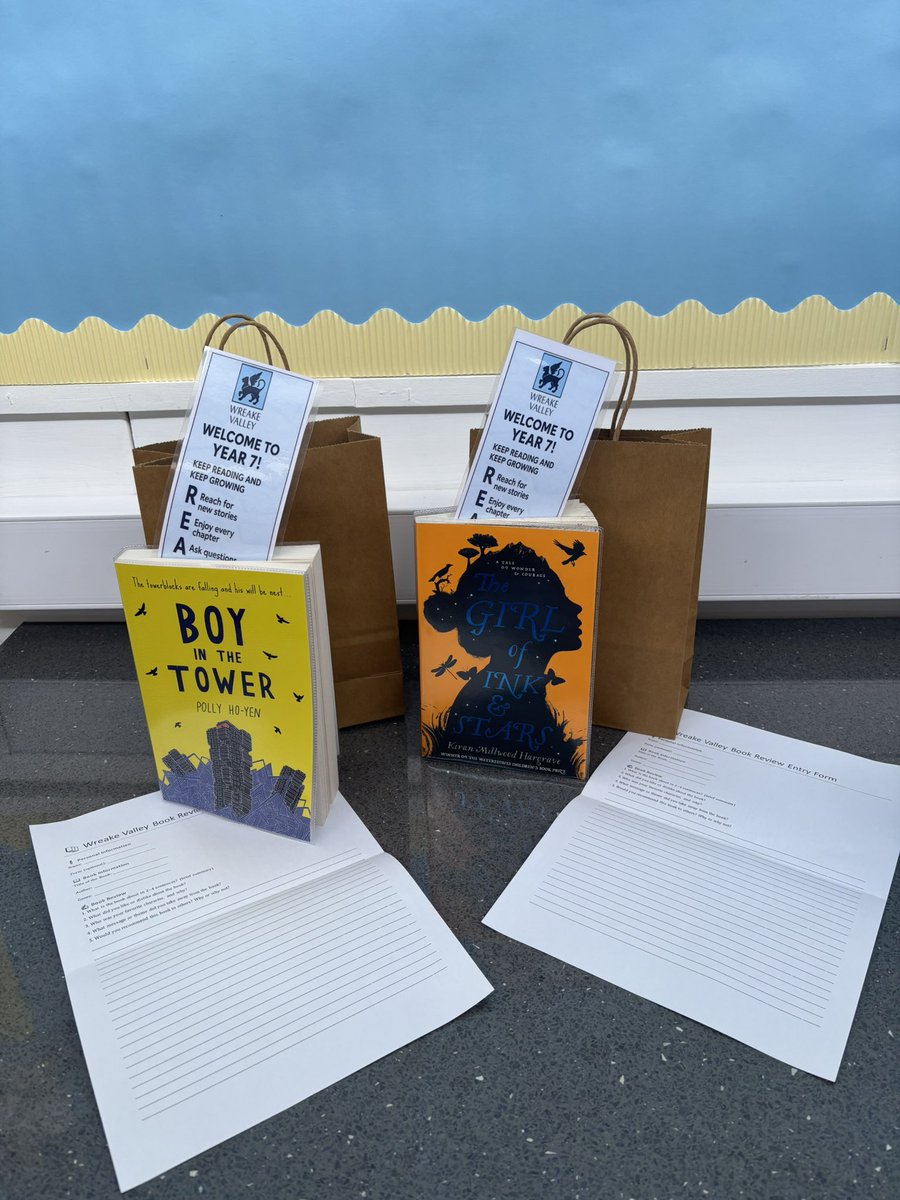 When new year 7s are all getting a brand new, free book to keep on induction day with the opportunity to review it over the summer and have their review displayed &amp; entered into a prize draw.