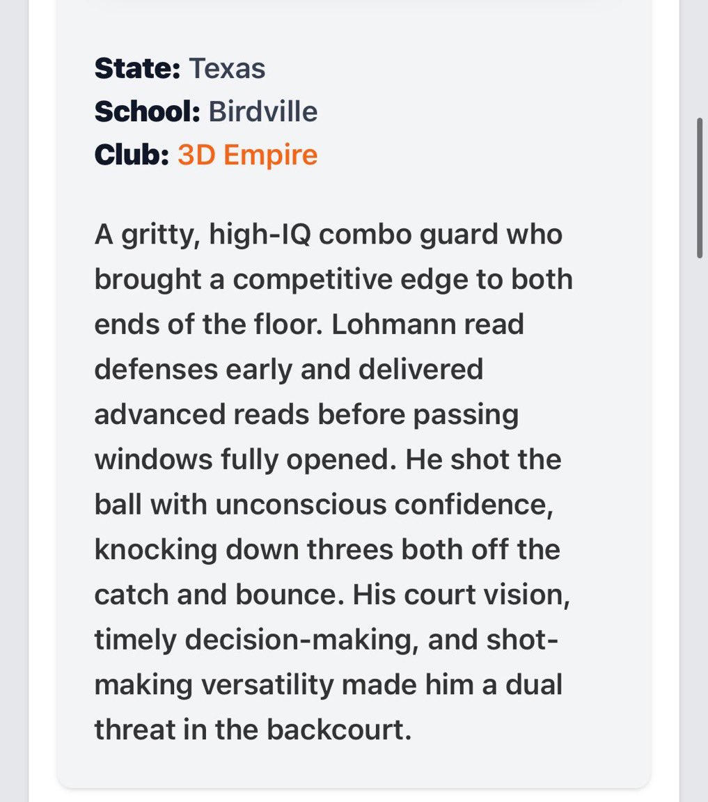 Brandon (@blohmann101807) on Twitter photo Thank you for the recognition <a href="/PrepHoopsTX/">Prep Hoops Texas</a> and <a href="/BallNonStop_/">DeVontae Cobb</a>
<a href="/GASOMass/">Ryan Massad 🔎</a> <a href="/GASOLyndon/">Lyndon Cook 🔗</a> <a href="/3dhoopsacademy/">3d EMPIRE</a> <a href="/BirdvilleHoops/">Hawk Basketball 🏆</a> <a href="/CoachHolman1/">Coach Holman</a> Thank you for the recognition <a href="/PrepHoopsTX/">Prep Hoops Texas</a> and <a href="/BallNonStop_/">DeVontae Cobb</a>
<a href="/GASOMass/">Ryan Massad 🔎</a> <a href="/GASOLyndon/">Lyndon Cook 🔗</a> <a href="/3dhoopsacademy/">3d EMPIRE</a> <a href="/BirdvilleHoops/">Hawk Basketball 🏆</a> <a href="/CoachHolman1/">Coach Holman</a>