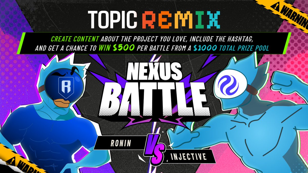 avishakes_235's tweet photo. @zentry 🔥 The NEXUS BATTLE is ON! Ronin 🆚 Injective — who will rise? Create epic content repping your fav project, include the hashtag, and win up to $500 from a $1000 prize pool! 💥 #TopicRemix #CryptoClash
#zenty #ronin https://t.co/R14H4WfDG9