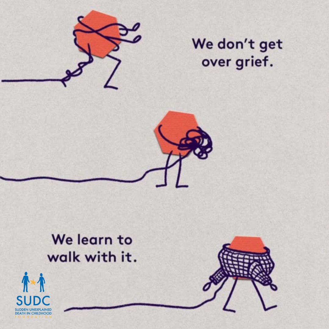 Grief isn’t something to fix or move past—it becomes part of our journey. With time, love, &amp; support, we learn to carry it with strength &amp; grace. Wherever you are in your healing, know that you’re not walking in grief alone 
#SUDCFoundation #ChildLossAwareness #GriefSupport #SUDC