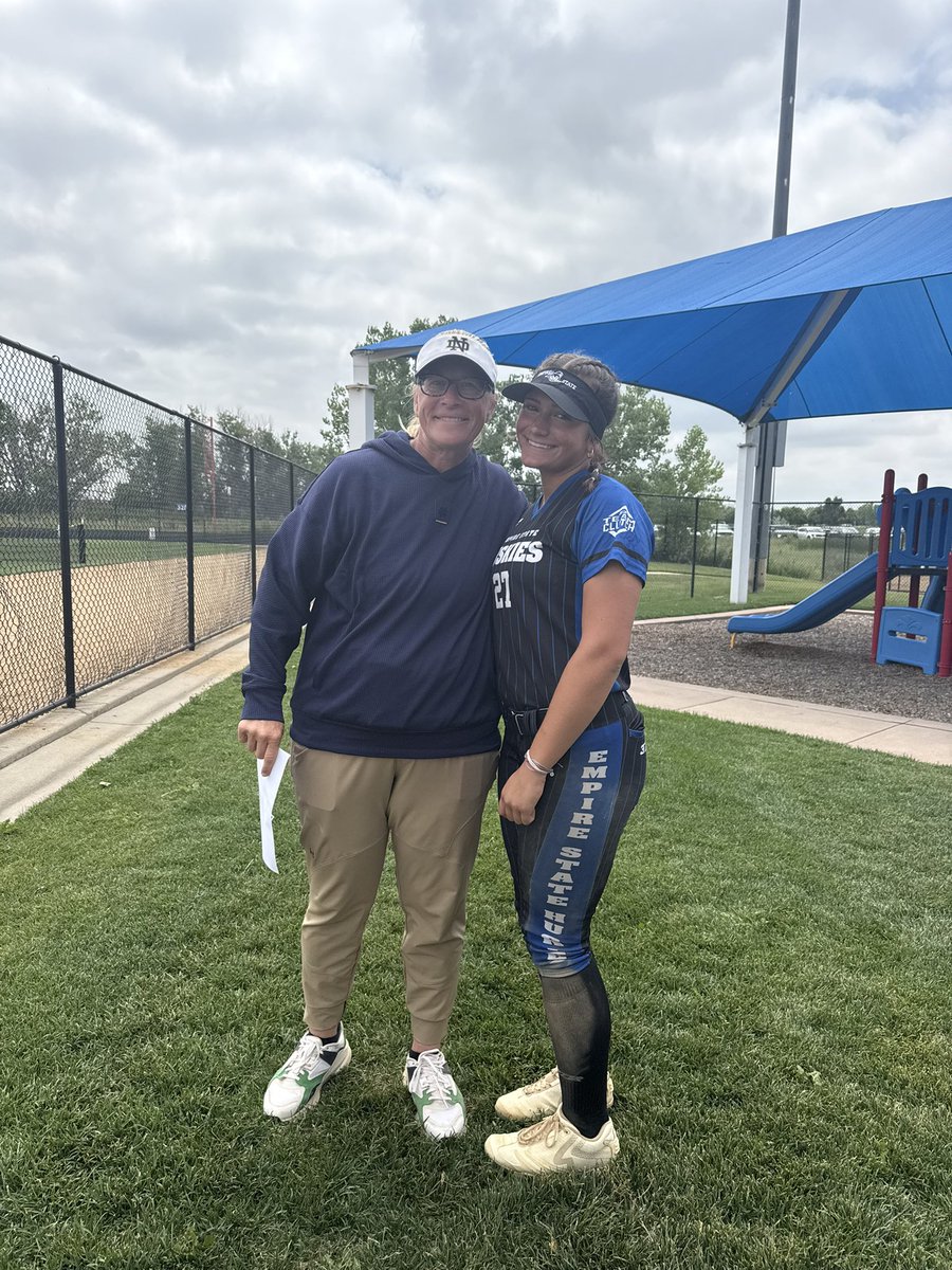 Natalia Draghi 2027 (@draghin2027) on Twitter photo Thank you <a href="/NDsoftball/">Notre Dame Softball</a> and <a href="/COSparkFire/">CO 4th of July</a> for an awesome camp experience! It was great to have the opportunity to attend another camp with the ND coaching staff and some of their players! Go Irish☘️
<a href="/2Ganeff/">Kris Ganeff</a> <a href="/CoachDeOliveira/">☘️Irish Coach Boo!☘️</a>
<a href="/Coach_pooch/">Mike “Pooch” Perniciaro</a> <a href="/mo_wimpee22/">Coach Mo Wimpee</a>
<a href="/j_spitale/">Jamie Spitale</a>
<a href="/EStateHuskies/">Empire State Huskies</a> Thank you <a href="/NDsoftball/">Notre Dame Softball</a> and <a href="/COSparkFire/">CO 4th of July</a> for an awesome camp experience! It was great to have the opportunity to attend another camp with the ND coaching staff and some of their players! Go Irish☘️
<a href="/2Ganeff/">Kris Ganeff</a> <a href="/CoachDeOliveira/">☘️Irish Coach Boo!☘️</a>
<a href="/Coach_pooch/">Mike “Pooch” Perniciaro</a> <a href="/mo_wimpee22/">Coach Mo Wimpee</a>
<a href="/j_spitale/">Jamie Spitale</a>
<a href="/EStateHuskies/">Empire State Huskies</a>