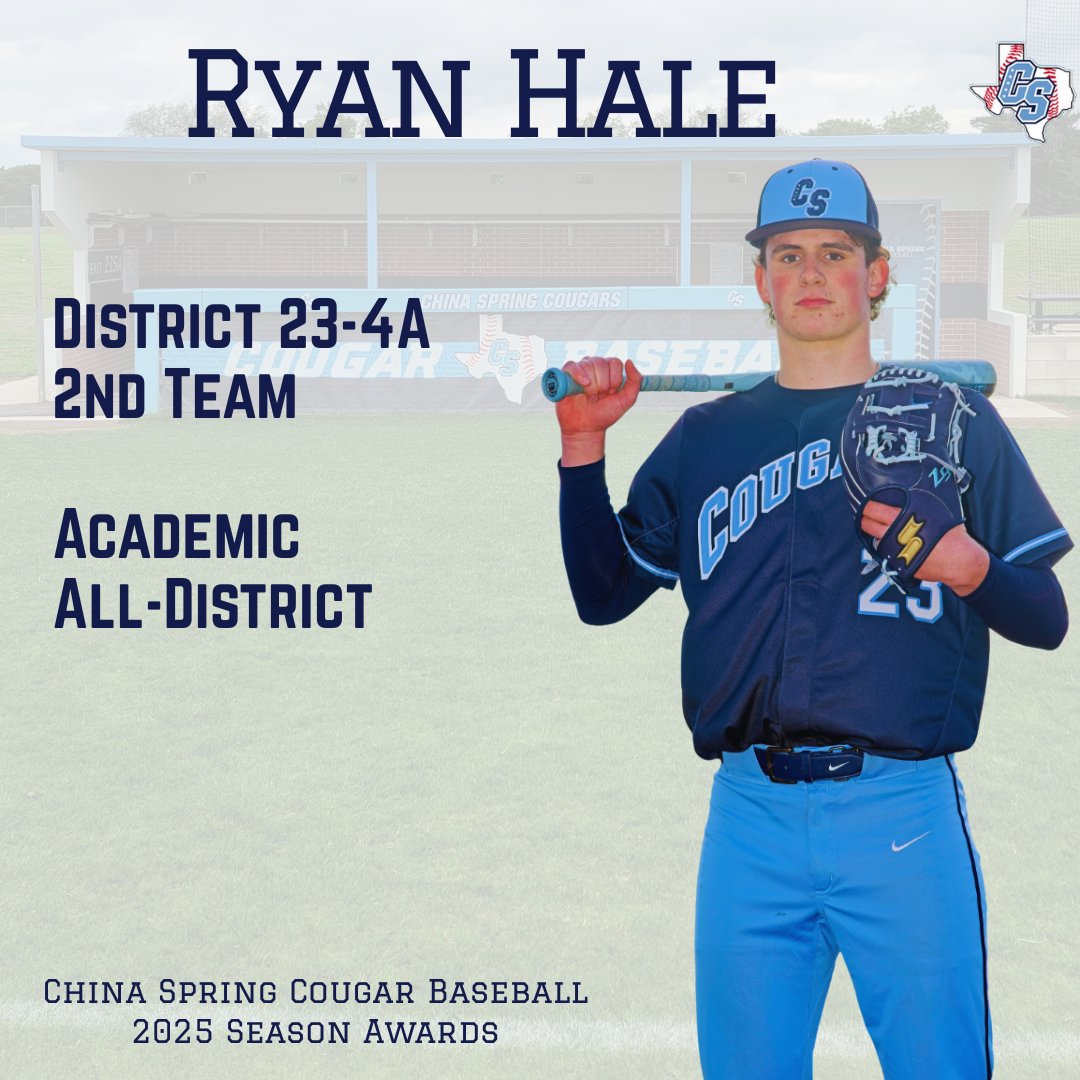 China Spring High School Baseball (@cscougbaseball) on Twitter photo Congrats on a Great Season Ryan Hale!
<a href="/R_Hale13/">Ryan Hale</a>
#GoCougs
<a href="/4ATxHsBaseball/">4ATxHsBaseball</a> <a href="/CoryBeckham5/">Cory Beckham</a> <a href="/Mikeyv323/">Michael Villarreal 🏈🏀⚾</a> <a href="/CoachLessman44/">Josh Lessman</a> <a href="/KWKTFOX44/">KWKT FOX 44</a> <a href="/kwtxsports/">KWTX Sports</a> <a href="/25SportsKXXV/">25 Sports</a> <a href="/WacoTribSports/">WacoTrib Sports Dept</a> <a href="/6NewsCTX/">KCENNews</a> <a href="/cscougarsports/">China Spring Athletic Booster Club</a> <a href="/sydney_wicker/">syd</a> <a href="/parker_rehm/">Parker Rehm</a> <a href="/chadvautherine/">Chad Vautherine</a> <a href="/ShahjiAdam/">Shahji Adam</a> <a href="/Cayden_Cox05/">Cayden Cox</a> Congrats on a Great Season Ryan Hale!
<a href="/R_Hale13/">Ryan Hale</a>
#GoCougs
<a href="/4ATxHsBaseball/">4ATxHsBaseball</a> <a href="/CoryBeckham5/">Cory Beckham</a> <a href="/Mikeyv323/">Michael Villarreal 🏈🏀⚾</a> <a href="/CoachLessman44/">Josh Lessman</a> <a href="/KWKTFOX44/">KWKT FOX 44</a> <a href="/kwtxsports/">KWTX Sports</a> <a href="/25SportsKXXV/">25 Sports</a> <a href="/WacoTribSports/">WacoTrib Sports Dept</a> <a href="/6NewsCTX/">KCENNews</a> <a href="/cscougarsports/">China Spring Athletic Booster Club</a> <a href="/sydney_wicker/">syd</a> <a href="/parker_rehm/">Parker Rehm</a> <a href="/chadvautherine/">Chad Vautherine</a> <a href="/ShahjiAdam/">Shahji Adam</a> <a href="/Cayden_Cox05/">Cayden Cox</a>